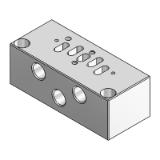 BDF-3400 - Single sub-base 1 place with increased capacity with connections G1/8
